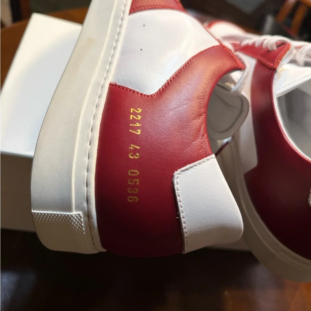 Common Projects Red and White Sneakers - Picture 7 of 9